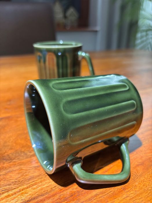 Kubek porcelit Pruszków zielony