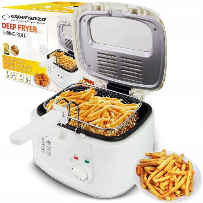 FRYTKOWNICA OLEJOWA Tradycyjna Frytownica Do Frytek 1800W 2,5L | -20%