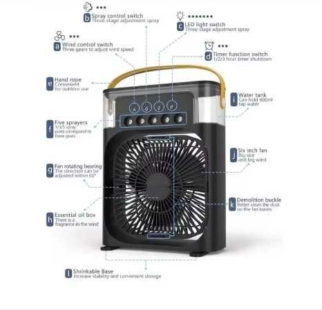 Вентилятор  зі зволожувачем повітря під USB