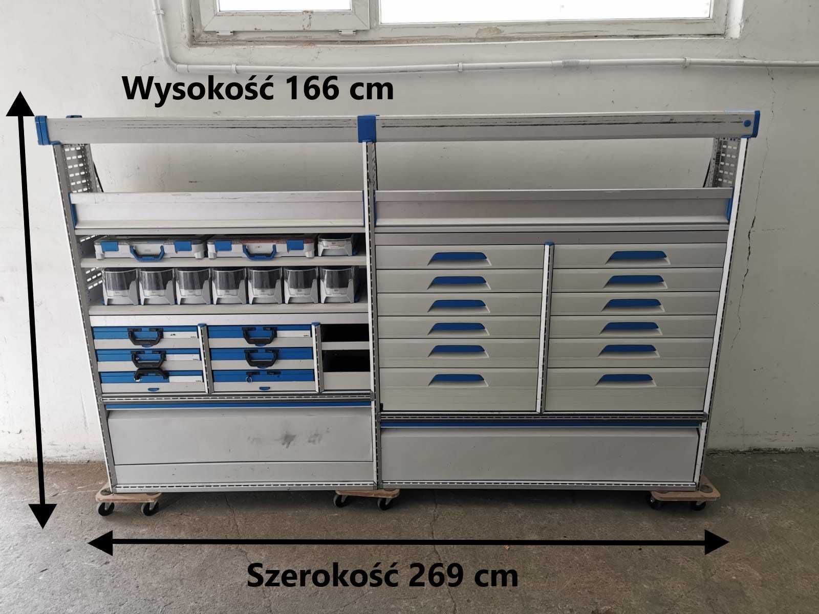 Regał samochodowy serwisowy zabudowa serwisowa warszt SZUFLADY SORTIMO