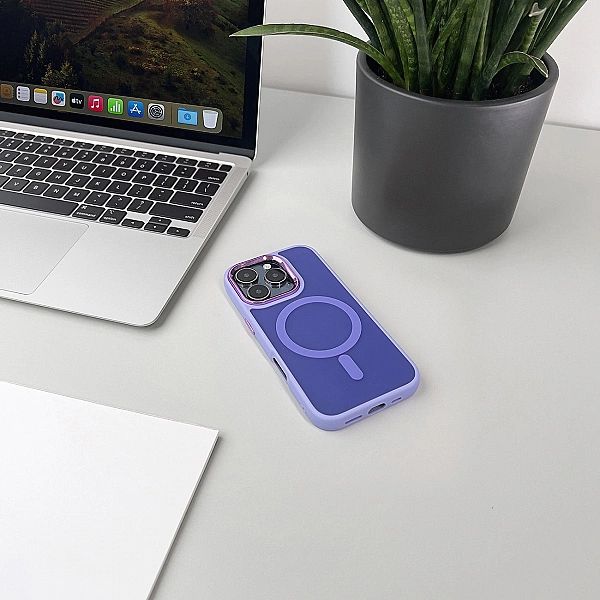 Etui Wozinsky Fashion Case z MagSafe na Samsung Galaxy S24 FE - fiolet