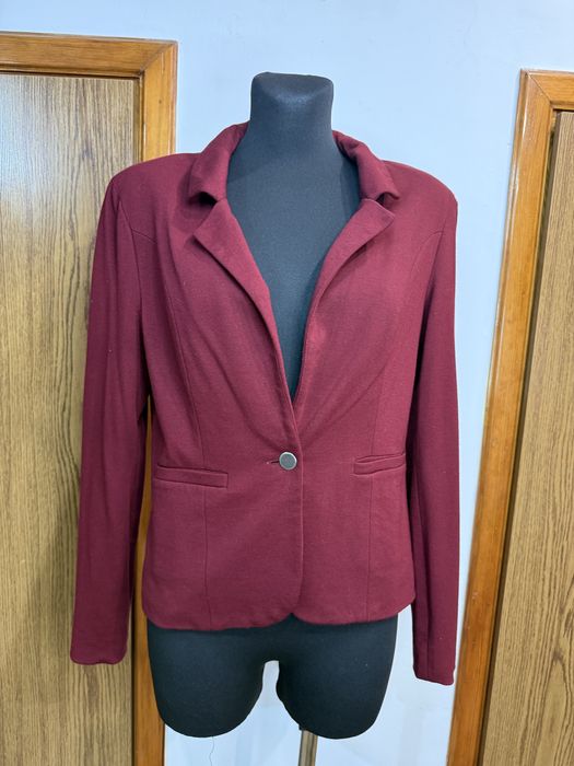 Bordowa marynarka bordowy żakiet elegancki