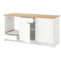 Armário de cozinha IKEA baix c/portas e gaveta, branco, 180 cm
