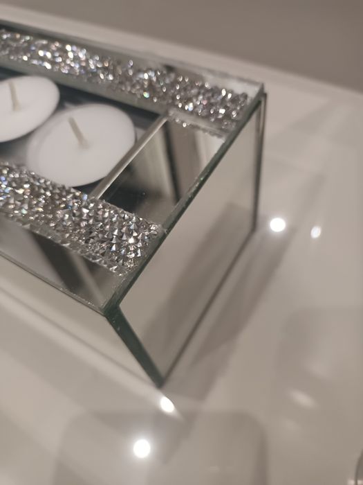 Świecznik lustrzany glamour
