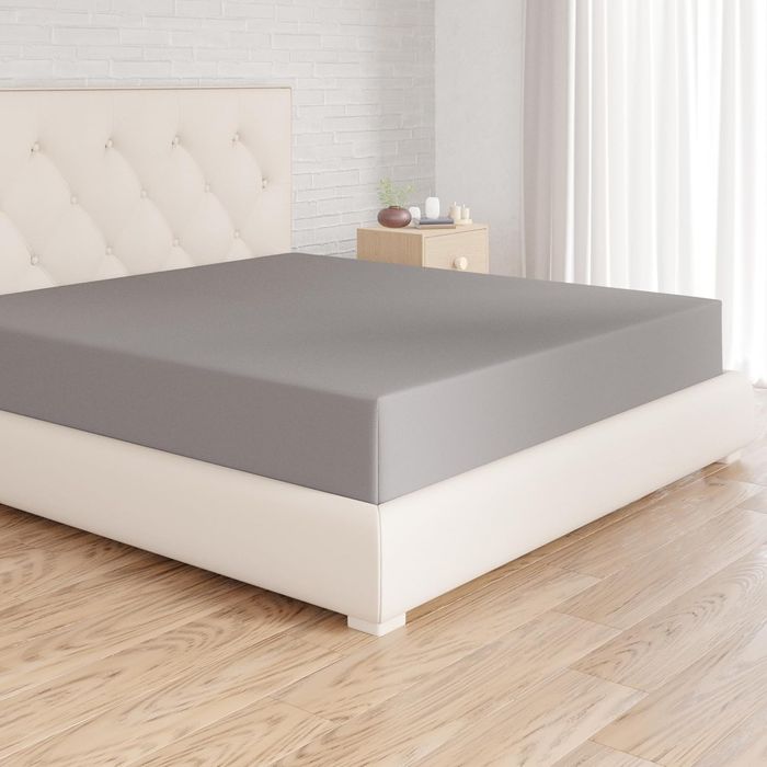 Amazon Basics Dopasowane Prześcieradło Z Gumką Szare 140X200X30