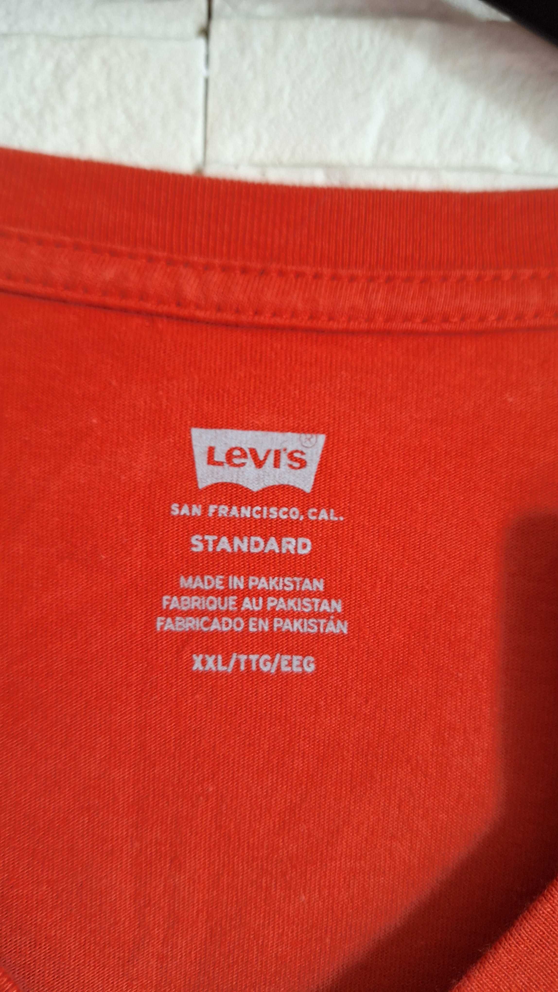 Levi's,Koszulka ,t-shirt rudy pomarańczowy