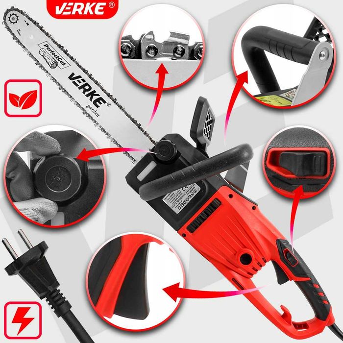 PIŁA ŁAŃCUCHOWA PILARKA Elektryczna Łańcuchowa Do Cięcia Drzewa 45cm