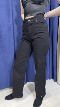 Женские джинсы палаццо черного цвета
