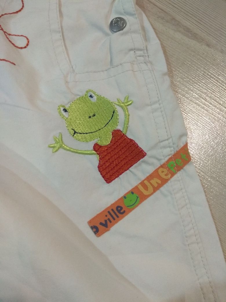 Letnie śliczne ogrodniczki 80 cm, kolor śmietankowy