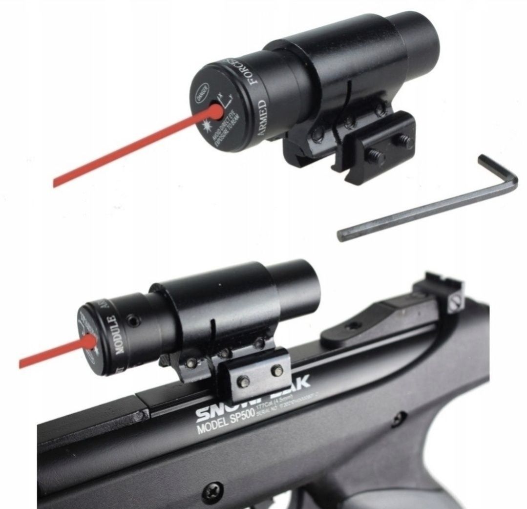 Wskaźnik czerwony celownik laserowy do wiatrówki szyna 11mm 22mm