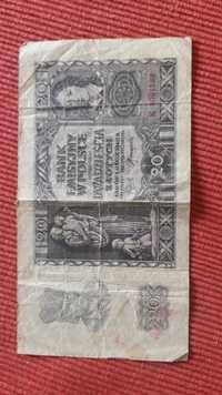 Банкнота 20 злотых Польша 1940г