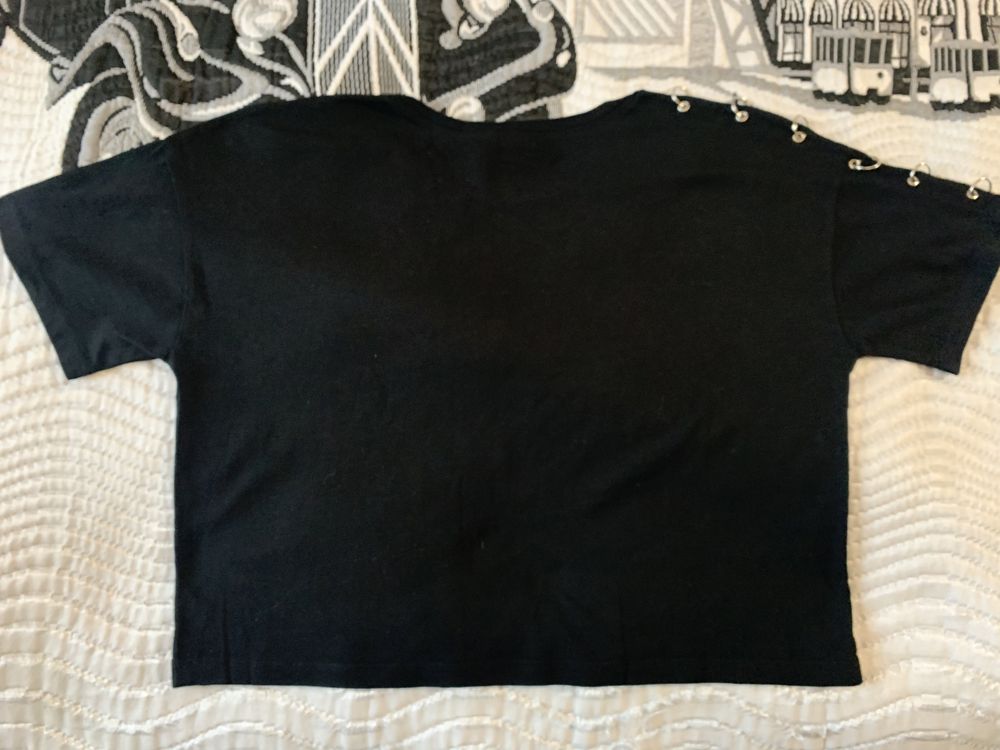 Sinsay t-shirt oversize czarna bluzka NOWA r. S