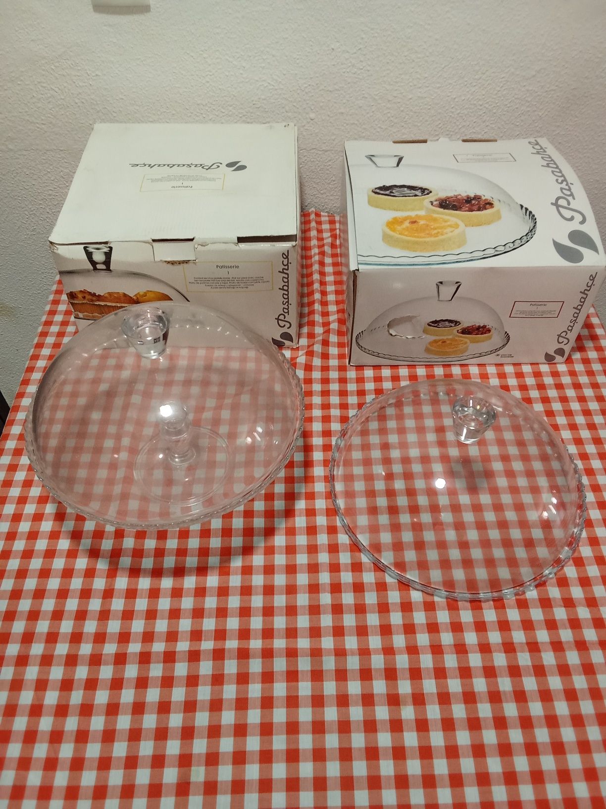 Conjunto pratos bolo vidro