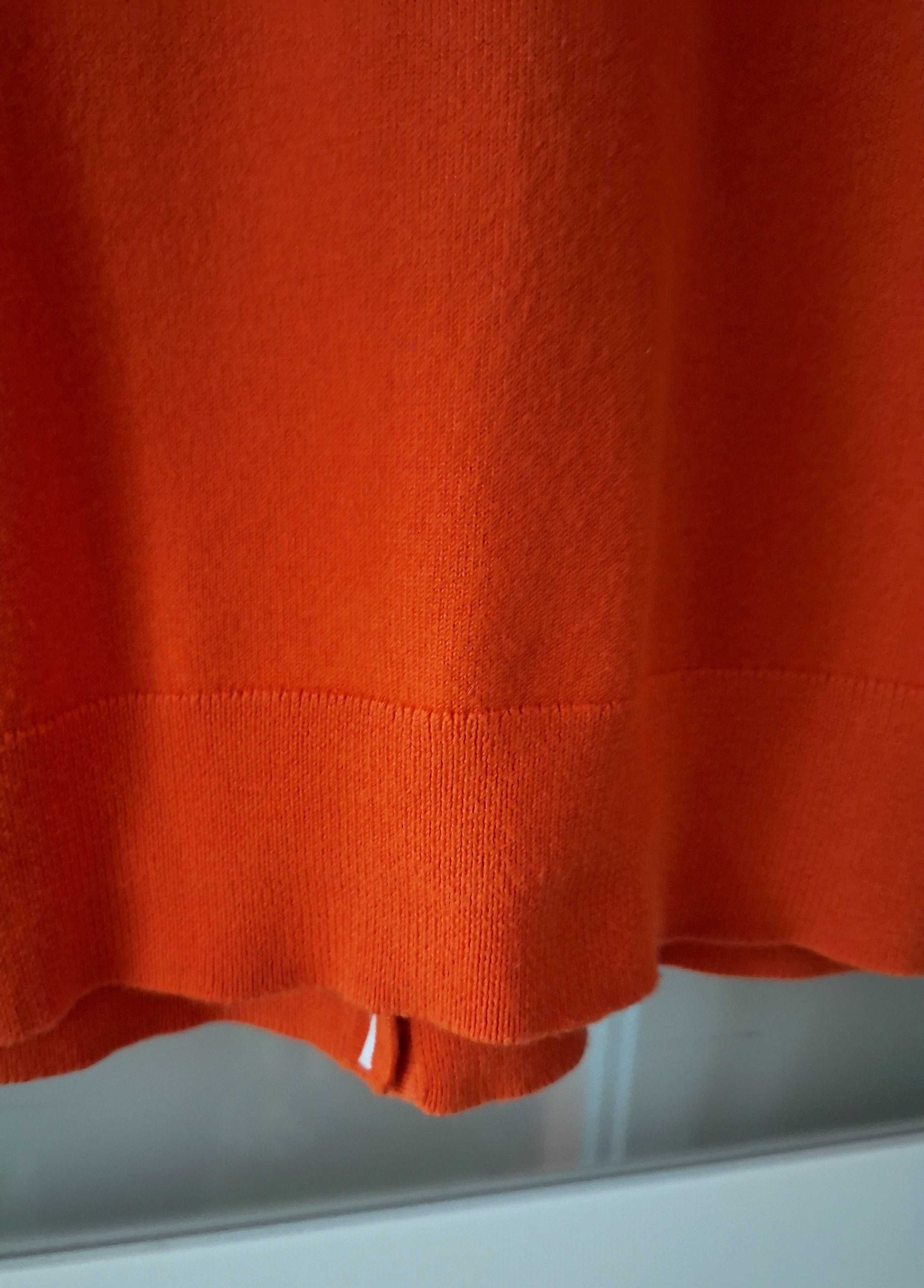 Pomarańczowy sweter kardigan Tommy Hilfiger