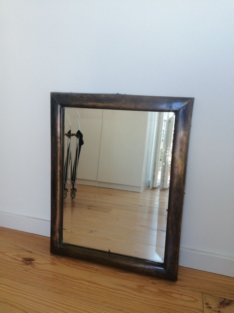 Espelho antigo com moldura original antiga
