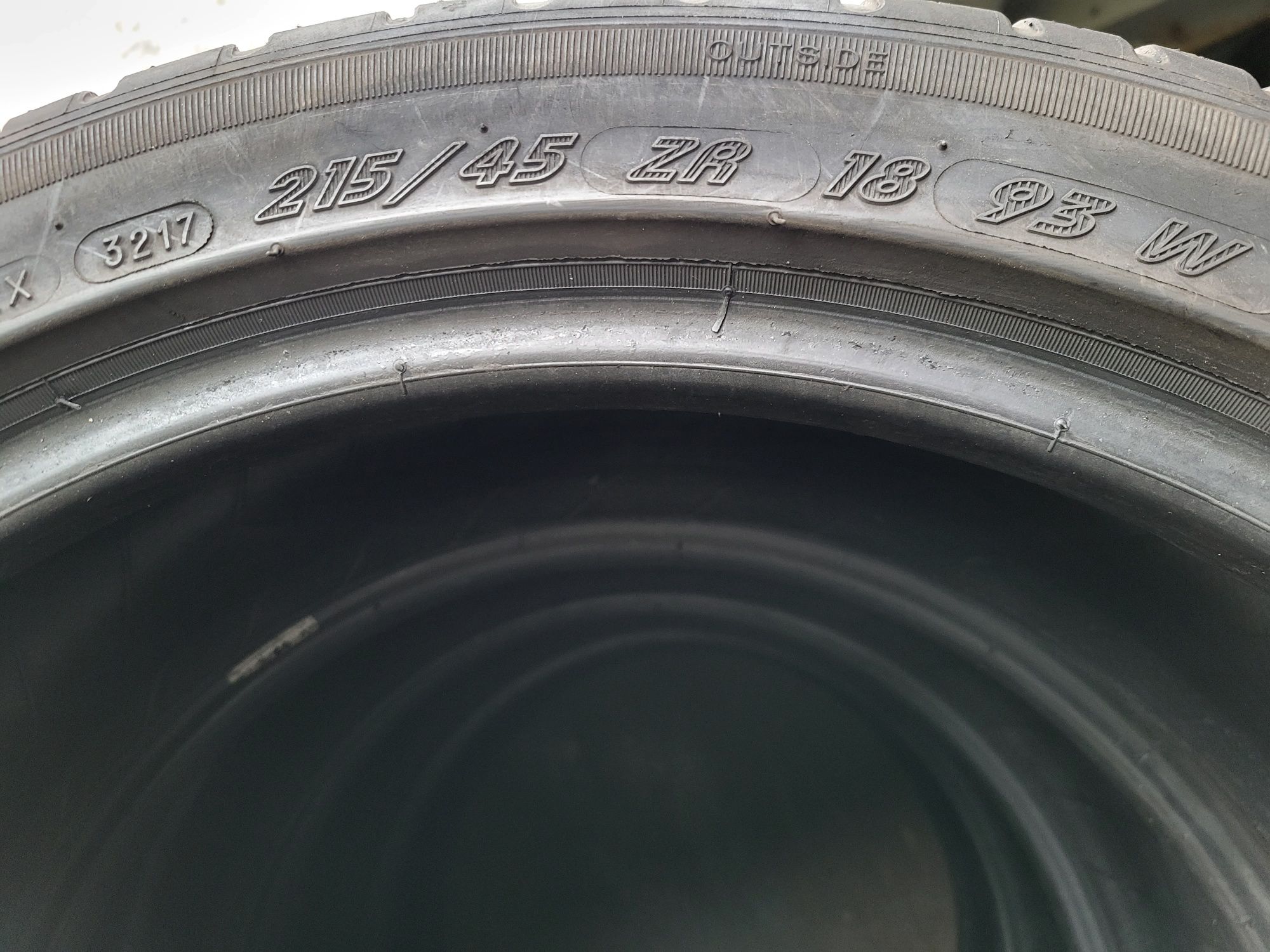 215/45r18 2017r 4szt 6/7mm MICHELIN Pilot Sport 3 LETNIE Vat23%