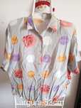Blusa fresca rosas Vilarelli tamanho M