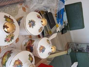 conjunto potes de porcelana francesa