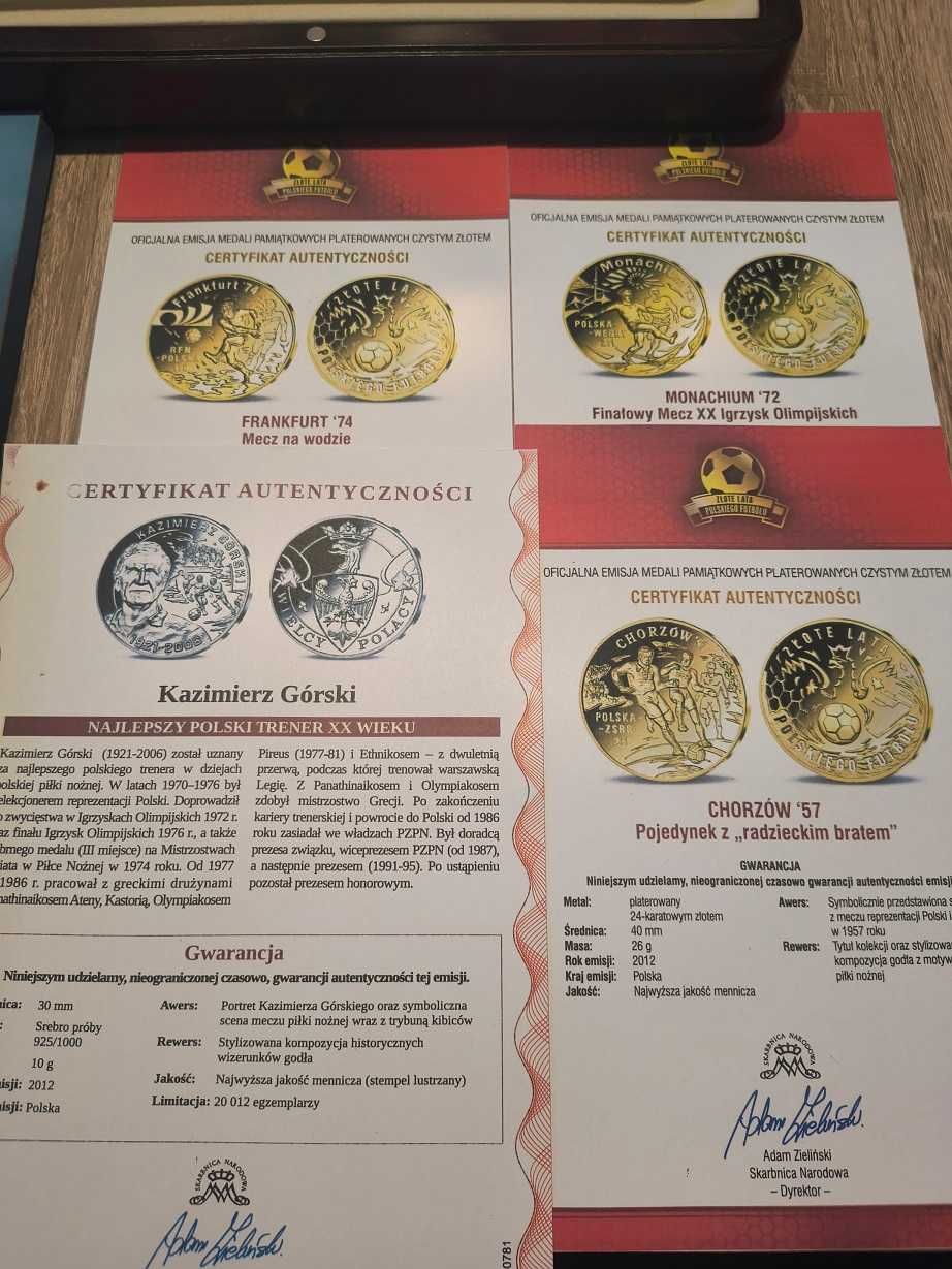 Kolekcja numizmaty medale Złote Lata Polskiego Futbolu Skarbnica