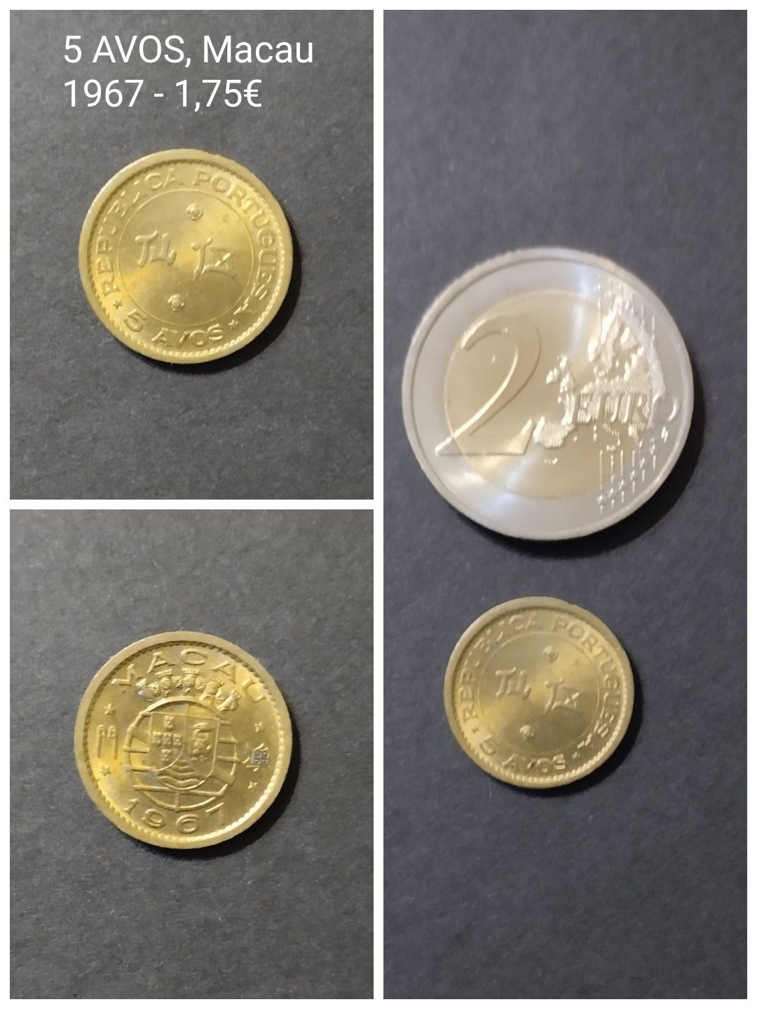 Moedas das colónias, escudos.