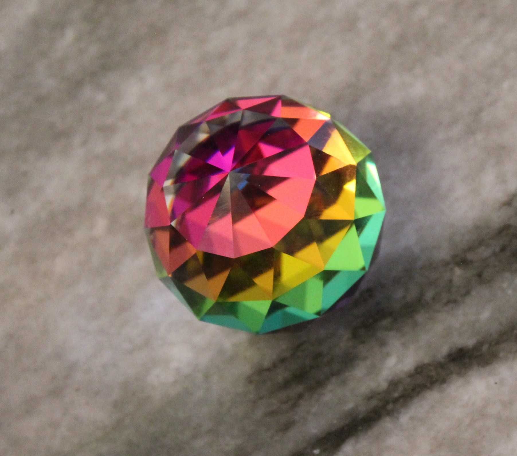 Esfera cristal pisa-papéis vintage Swarovski com 5cm.