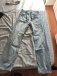 Calça de ganga jeans azul claro homem relaxed fit xs