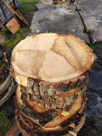 Plastry drewniane dębowe sezonowane suche
