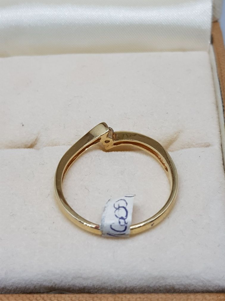 Złoty pierścionek z brylantem złoto 585 Rozmiar 26
