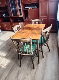 Stół z krzesłami vintage