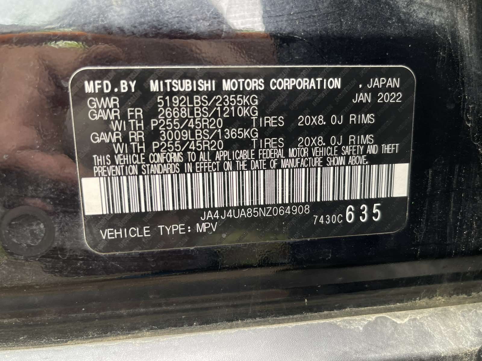 Разборка MITSUBISHI OUTLANDER 22 год капот бампер крыло фара дверь