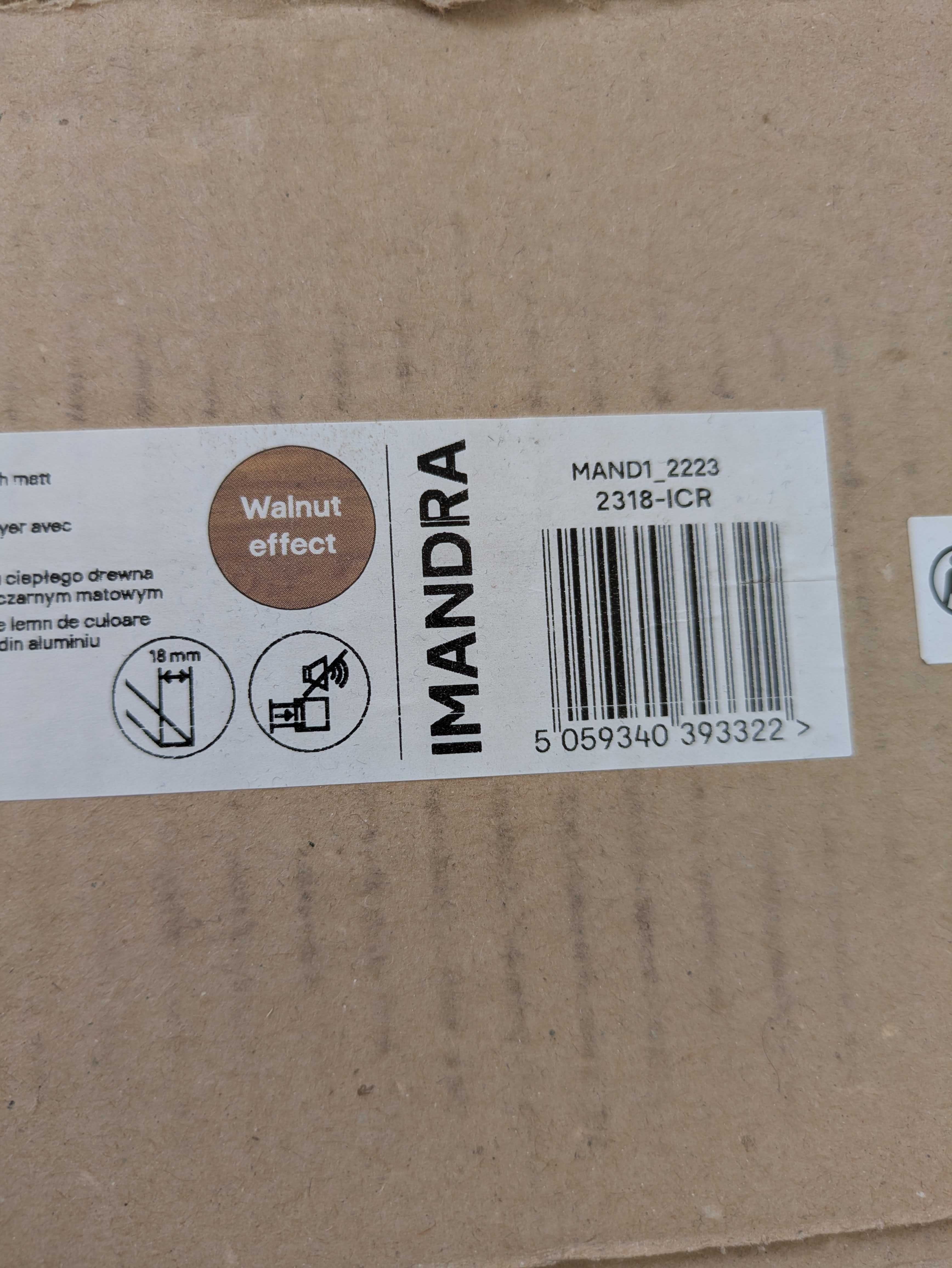 Szafka pod umywalkę wisząca 50x60x36 orzech łazienka Goodhome Imandra