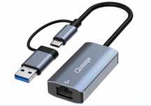 Clomnpe Adapter USB typu C na Ethernet 1000 Mb/s