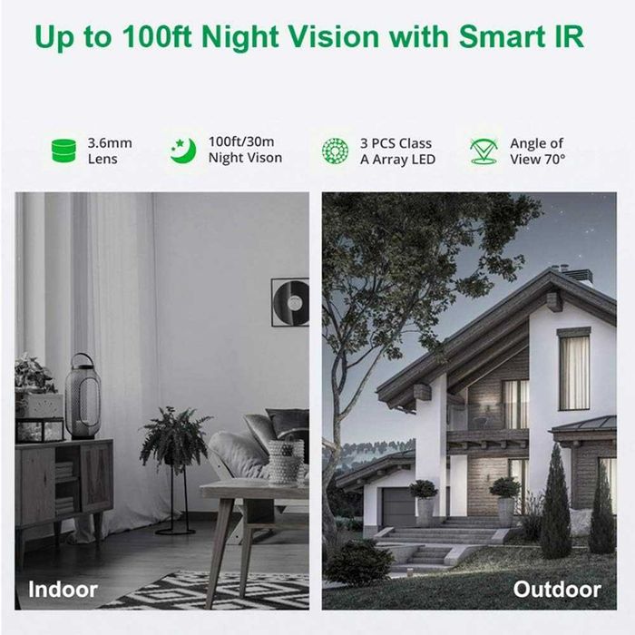 Aottom 8-kanałowy zestaw Wi-Fi MONITORING CCTV 720p 4 kamery nocne NVR