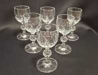 Kieliszki Szkło Kryształowe Bohemia Wintage Crystal Cordial Glasses