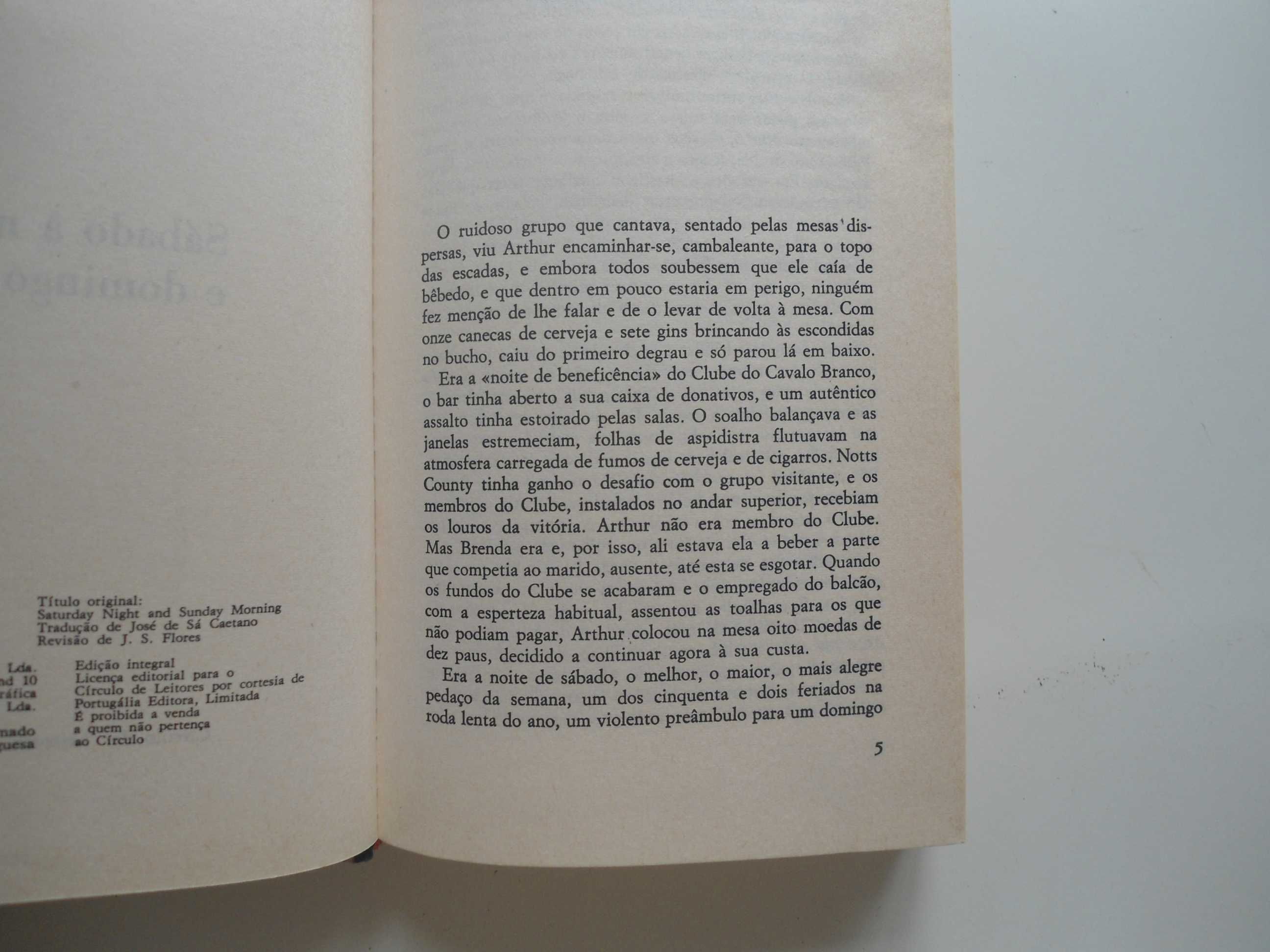 Sábado à noite e domingo de manhã de Alan Sillitoe