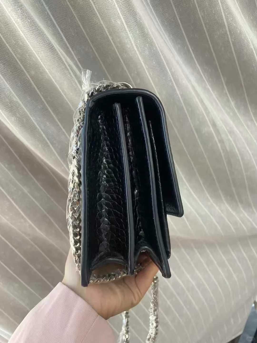Torebka typu crossbody Saint Laurent Sunset Silver Chain