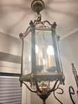 Lampa mosiądz szklo