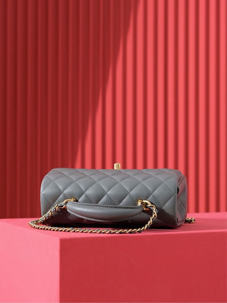 Сумка Chanel Mini Handle Flap Bag Grey