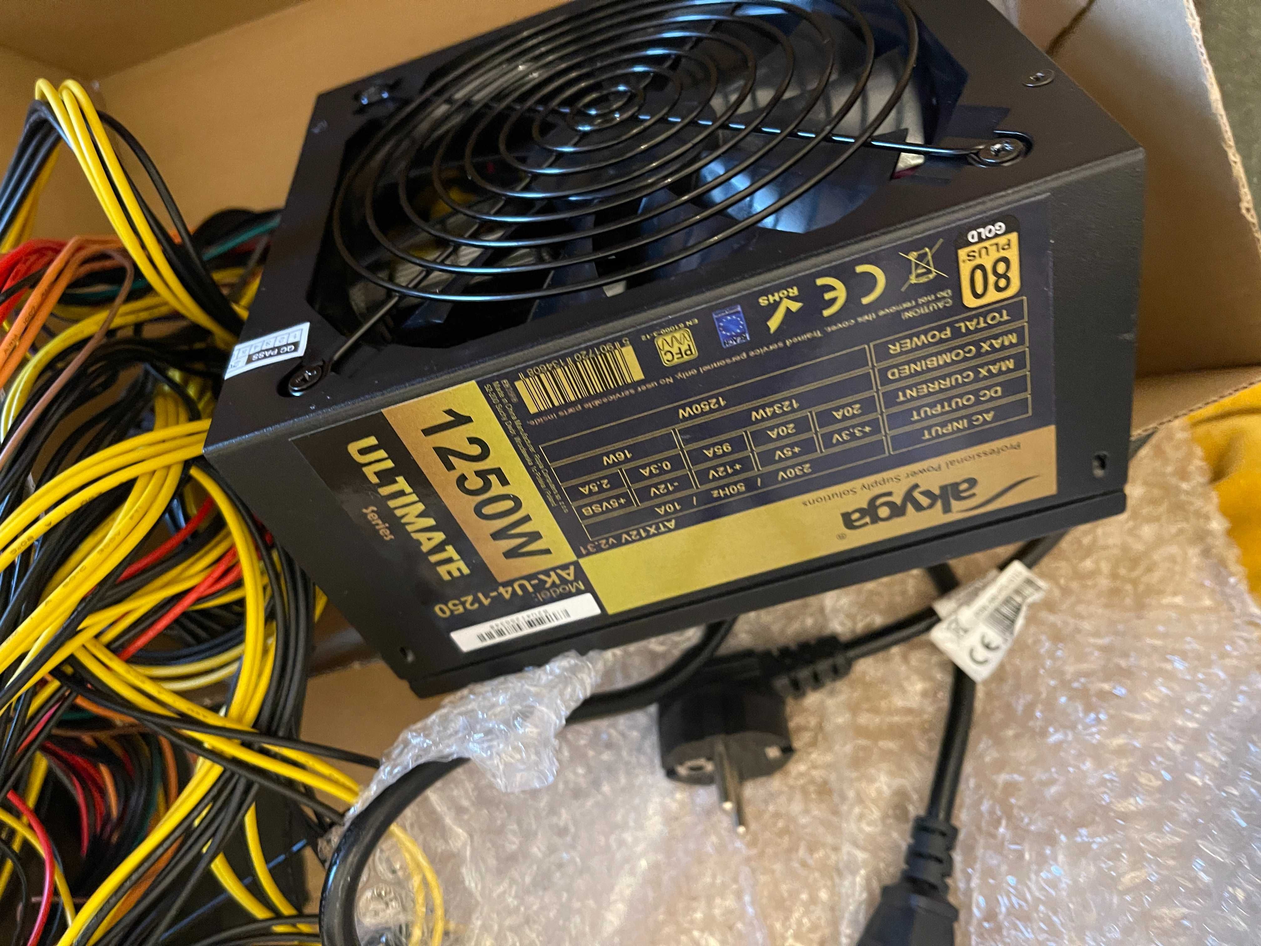 Akyga AK-U4-1250 Power Supply 1250W ATX 80+ Gold APFC