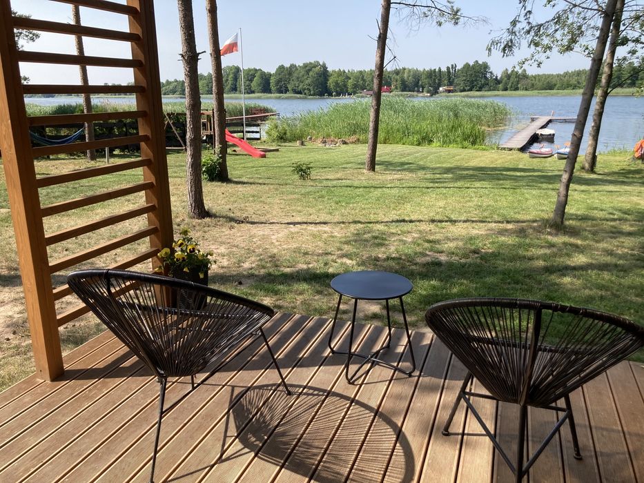 Domki nad jeziorem Domek Mazury Noclegi Mazurach Własna Linia brzegowa
