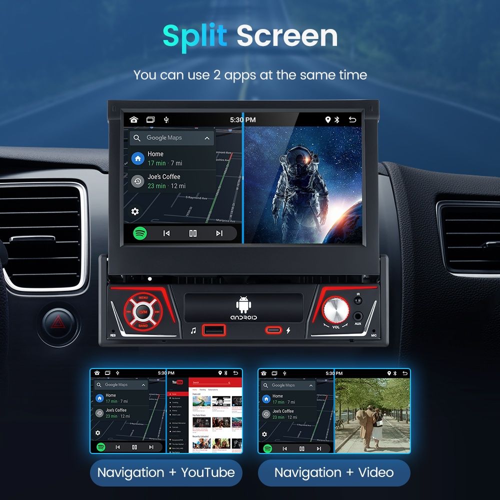 Radio Nawigacja 1din  Android 2/32GB Carplay Androidauto