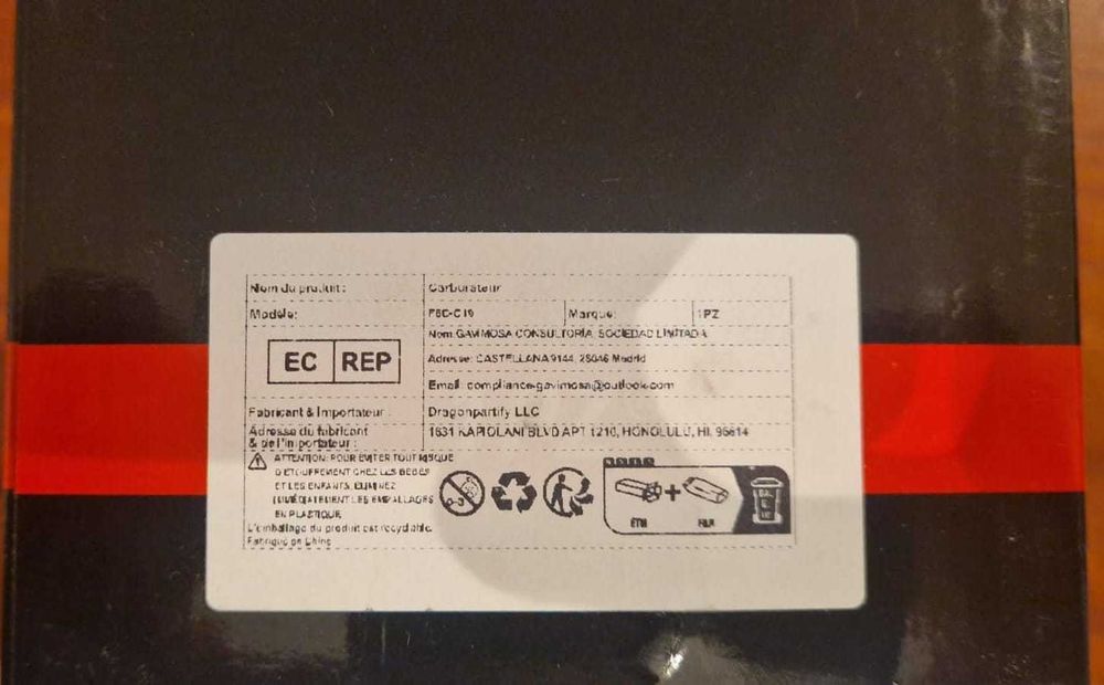 1PZ F6C-C19 Carburador para mota YAMAHA