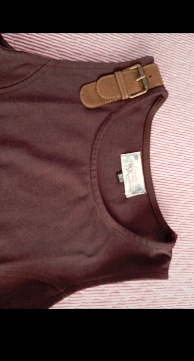 Vestido castanho Bershka