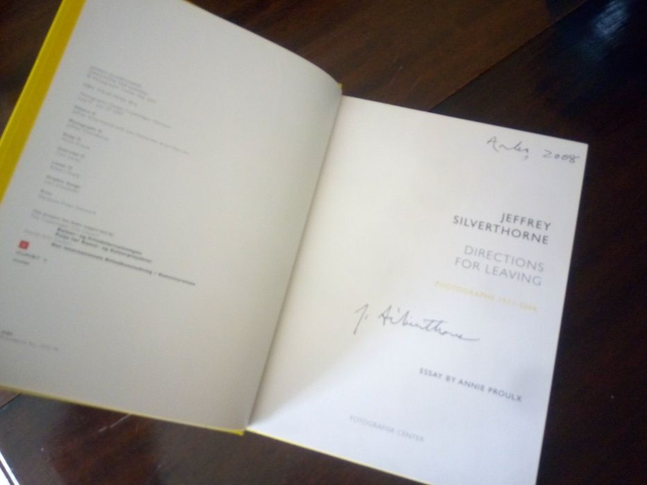 Jeffrey Silverthorne - Directions for Leaving 1ª Edição Assinado