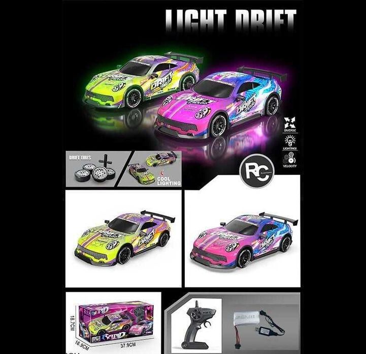 Машинка для дрифту на радіокеруванні Porsche Neon. Дрифт машинка Рожев