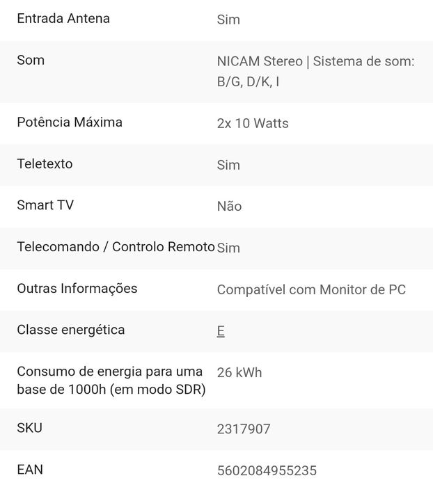 TV Silver 32" HD 81cm - Preto