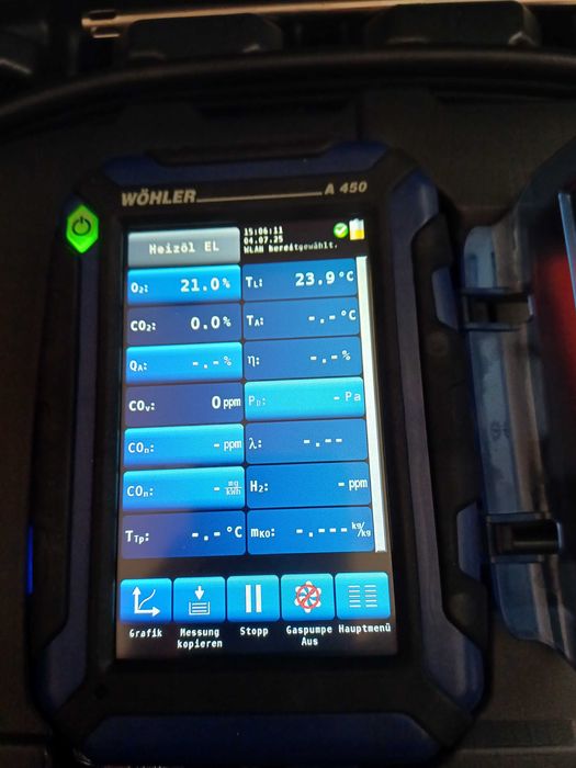 Analizator spalin Wöhler A450L z walizką