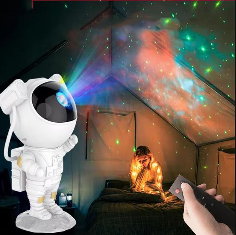 astronauta stojący projektor