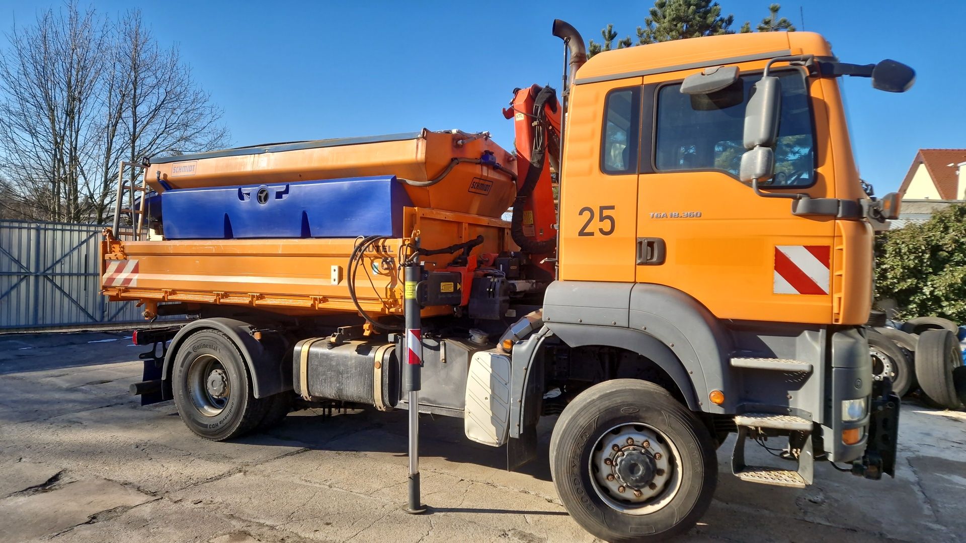 MAN 2007r.  HDS Palfinger piaskarka pług wywrotka