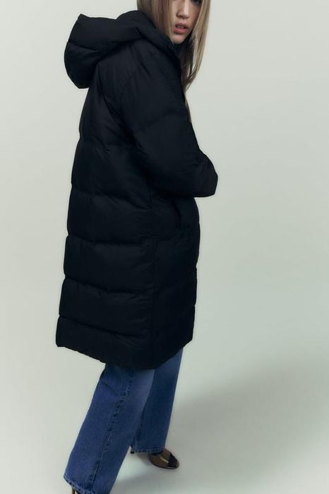 Стьобаний вітро- та водонепроникний пуховик zara